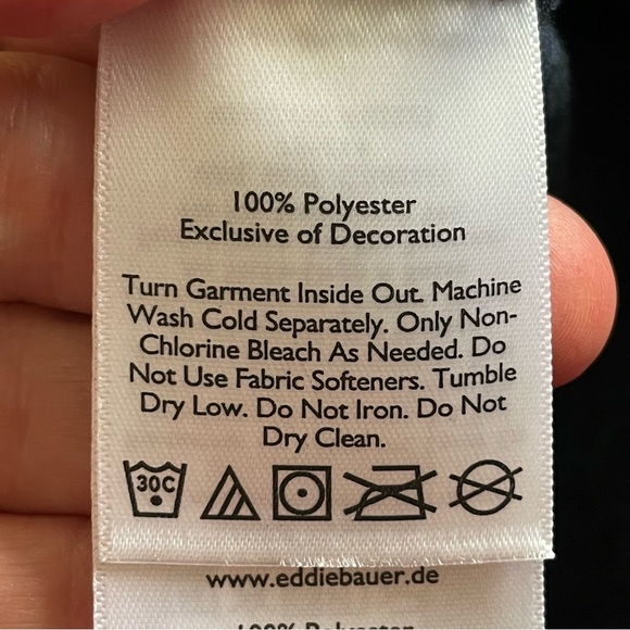 Eddie Bauer Quarter Zip Pull Over Knit Fleece Blue L - Picture 7 of 9